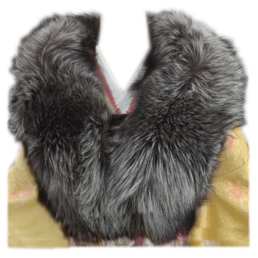 ショール シルバーFOX フォックス 日本製 振袖 成人式 卒業式