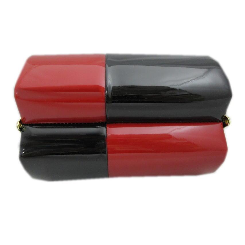 草履バッグセット エナメル 横丸型 黒赤 フリー 振袖 成人式 卒業式 袴