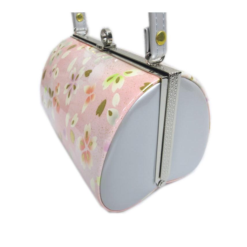 草履バッグセット 横花弁型 薄ピンク色地桜蝶 LL 25.5cm 大きい