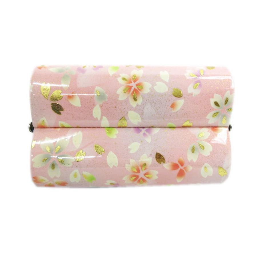草履バッグセット 横花弁型 薄ピンク色地桜蝶 LL 25.5cm 大きい