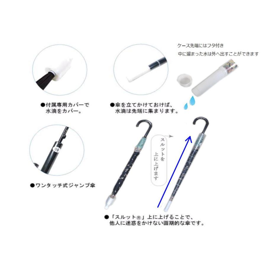 スルット傘 2本セット 長傘 水漏れ防止カバー付き 服・座席が濡れない 黒色地ライン 薔薇小花 8本骨 男性用 女性用 : 最新和服・和雑貨  和さくら庵 - 通販 - Yahoo!ショッピング
