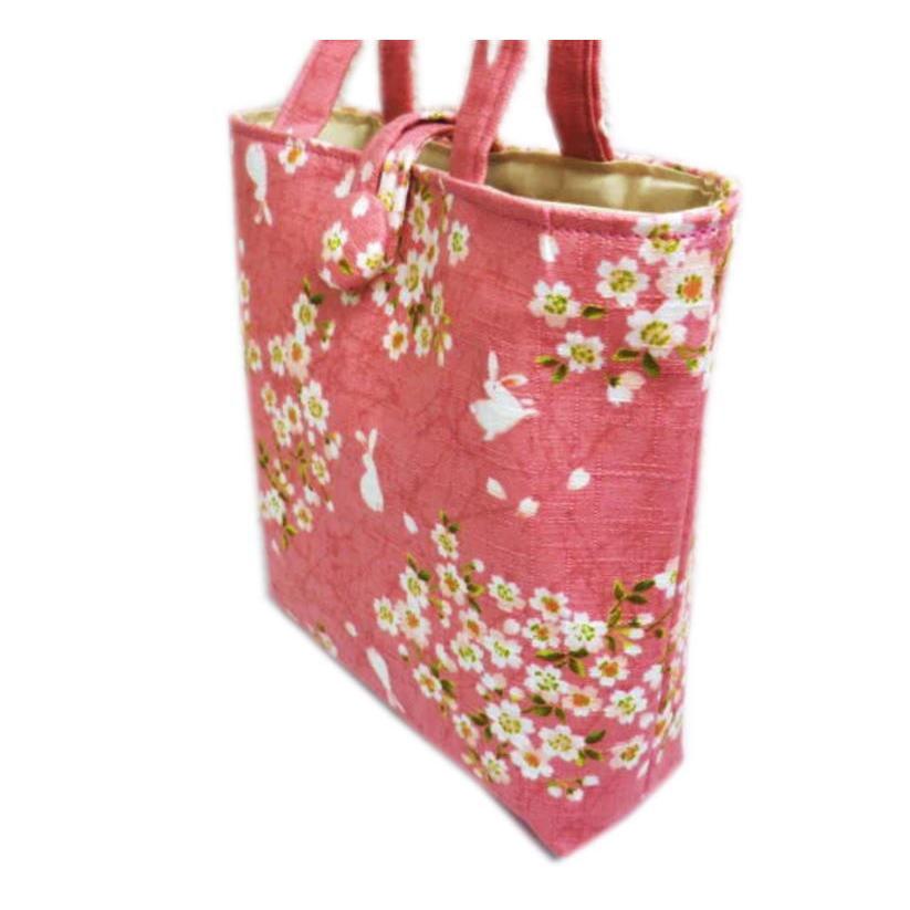 バッグ ミニ 手提げ 和柄 桜うさぎピンク 日本製 女性用 キッズ Sumb 1 最新和服 和雑貨 和さくら庵 通販 Yahoo ショッピング