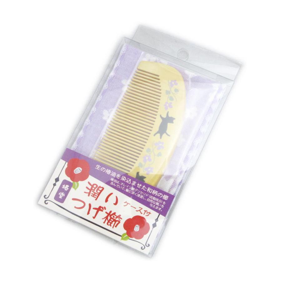 よのや つげ櫛 花柄ケースセット よのや つげ櫛 花柄ケースセット