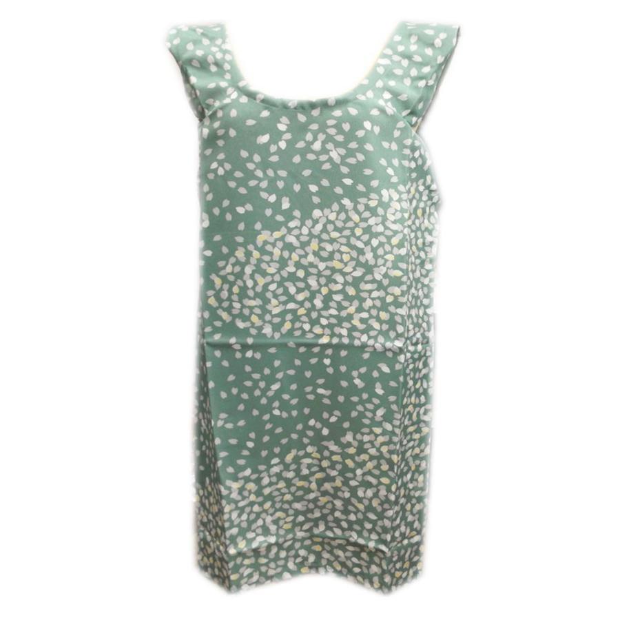 エプロン 和柄 フリークロス モスグリーン地桜吹雪 ｕネック 女性用 ユニフォーム Wep 1 最新和服 和雑貨 和さくら庵 通販 Yahoo ショッピング