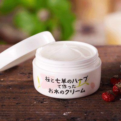桜と七草のハーブで作ったお水のクリーム : 早稲田自然食品センター