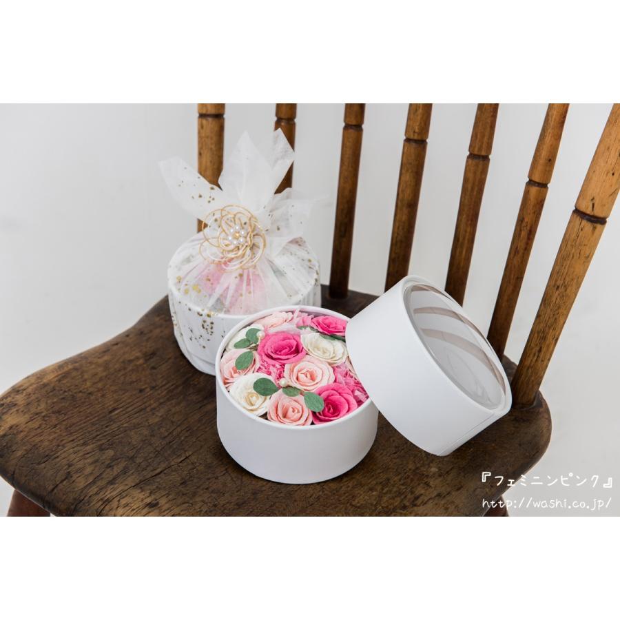 和紙の花／ミニバラのボックスフラワー 水引ラッピング込（全2色） 結婚1周年の紙婚式 記念日 誕生日 ペーパーフラワー プレゼント あすつく対応 | ブランド登録なし | 03