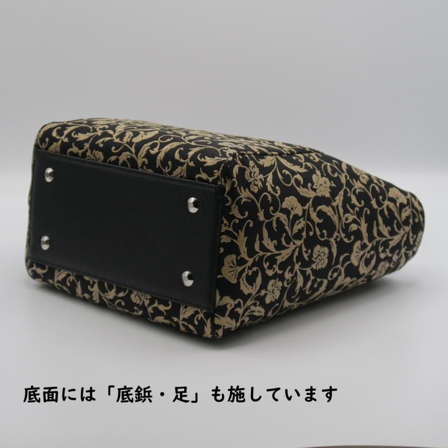 印傳 印伝 ハンドバッグ ショルダーバッグ 軽い 手提げ 本革 2way 黒