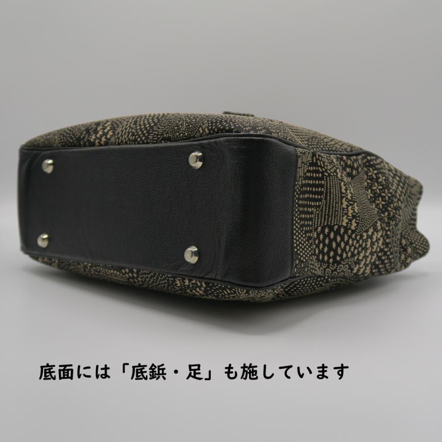 印傳 印伝 ハンドバッグ 手提げバッグ 本革 レザー きょん 鹿革 キョン