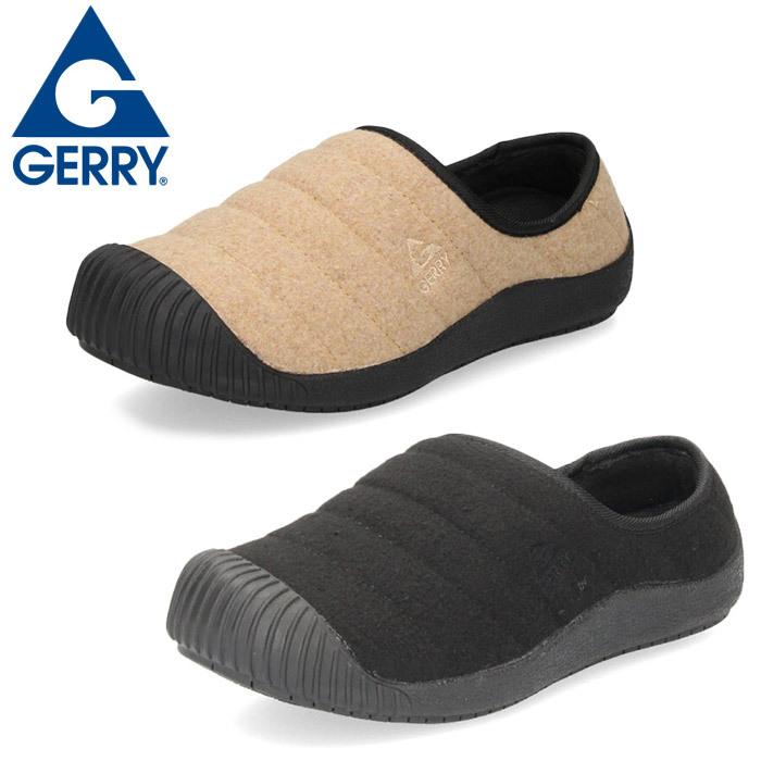 Gerry ジェリー スリッポン レディース モックシューズ 5521 フェルト ウール アウトドア 防滑 軽量 ブラック ベージュ 秋 冬 靴 セール 期間限定60 Off