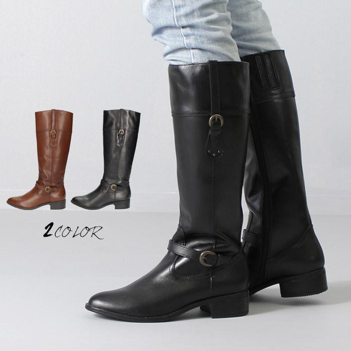 ロングブーツ レディース 本革 ヒール L12le1 防滑ソール 歩きやすい ブラック ジョッキーブーツ ファスナー付き 雪 セール 黒 品揃え豊富で ブラウン 靴