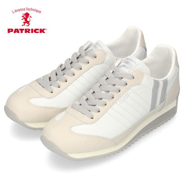パトリック スニーカー マラソン レザー レディース メンズ PATRICK  MARATHON-L WGY 982200  靴 ホワイト グレー 日本製｜washington