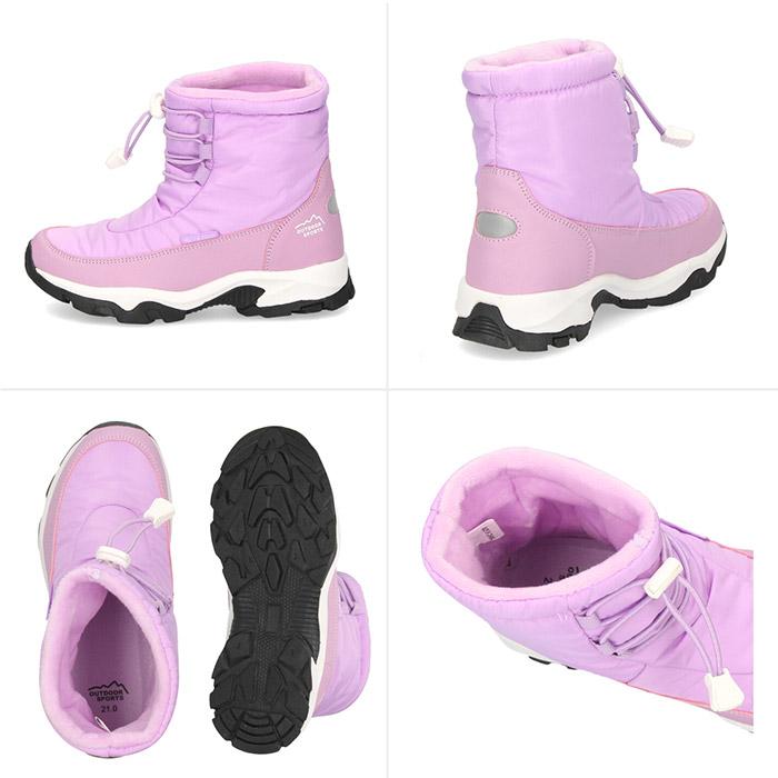 スノーブーツ キッズ 防水 冬 雪 子供 ブーツ 防寒 ボア ジュニア
