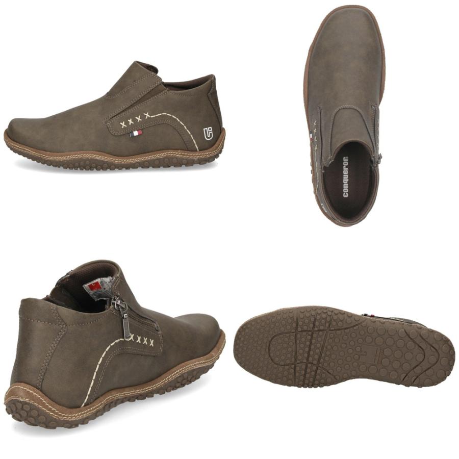 コンカラー シューズ メンズ スリッポン 防水 ブーツ 黒 カジュアル 靴 レザー 軽量 幅広 フォギー ウォーターテックス 400 401 402 403 conqueror shoes | Conqueror Shoes | 11