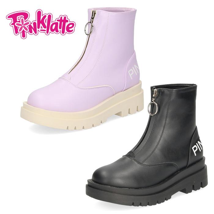 キッズ ブーツ ジュニア 厚底ブーツ 2214 おしゃれ 女の子 フロント