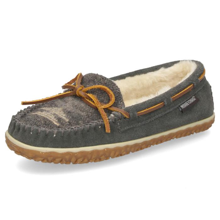 ミネトンカ モカシン レディース 靴 ボア スリッポン ブラック マルチ グレー MINNETONKA TILIA ティリア 40155 40157｜washington｜05