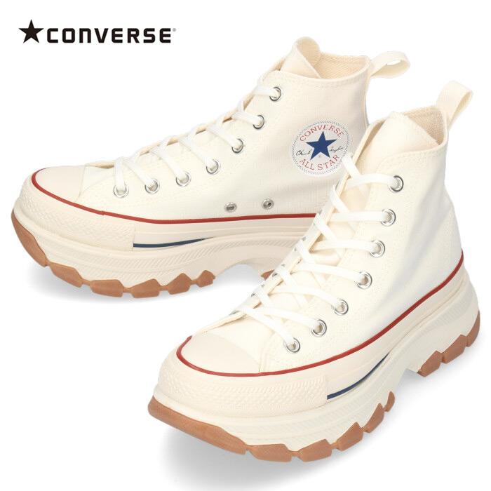 コンバース Converse レディース スニーカー オールスター 100 トレックウエーブ Hi ホワイト クッション性 防滑性 撥水キャンバス 0001 Parade ワシントン靴店 通販 Yahoo ショッピング