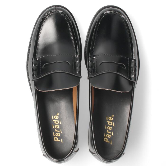 Parade ローファー メンズ 合皮 学生 ビジネスシューズ 黒 通学 靴