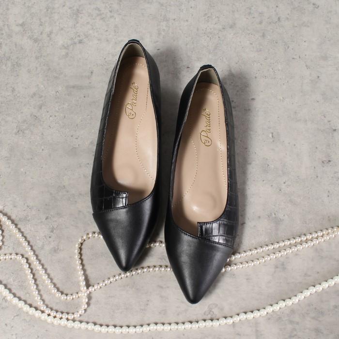Parade パンプス ぺたんこ ローヒール ポインテッドトゥ フラッット