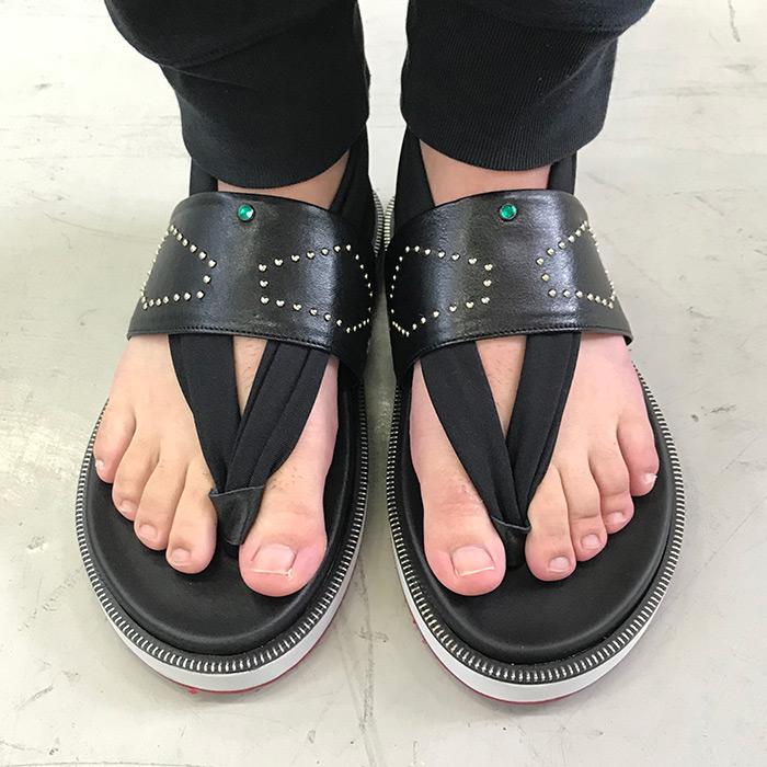 スピングルムーブ メンズ サンダル SPINGLE MOVE SPM-1706 SEVEN Black ブラック バックストラップサンダル 本革 日本製 ウルトラセブン SPINGLE（スピングル） スピングルムーブ メンズ サンダル SPINGLE