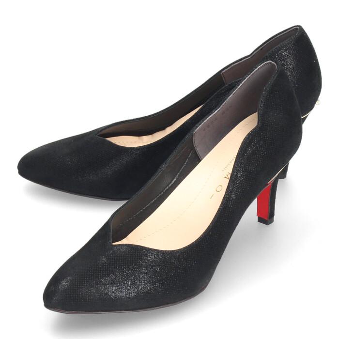 パンプス パーティーパンプス 結婚式 黒 本革 レディース ハイヒール 靴 ピンヒール ヒールパンプス メルモ MELMO 7824_4