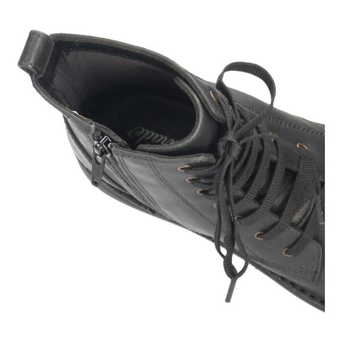 Parade ショート ブーツ レディース レースアップ 本革 幅広 4E 靴