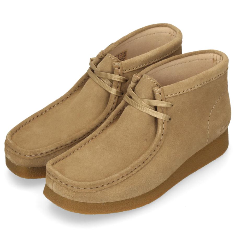 【Clarks クラークス】ワラビーベージュ スウェード 7 M レザー ブーツ Clarks クラークス ワラビーブーツ レザー スエード レディース
