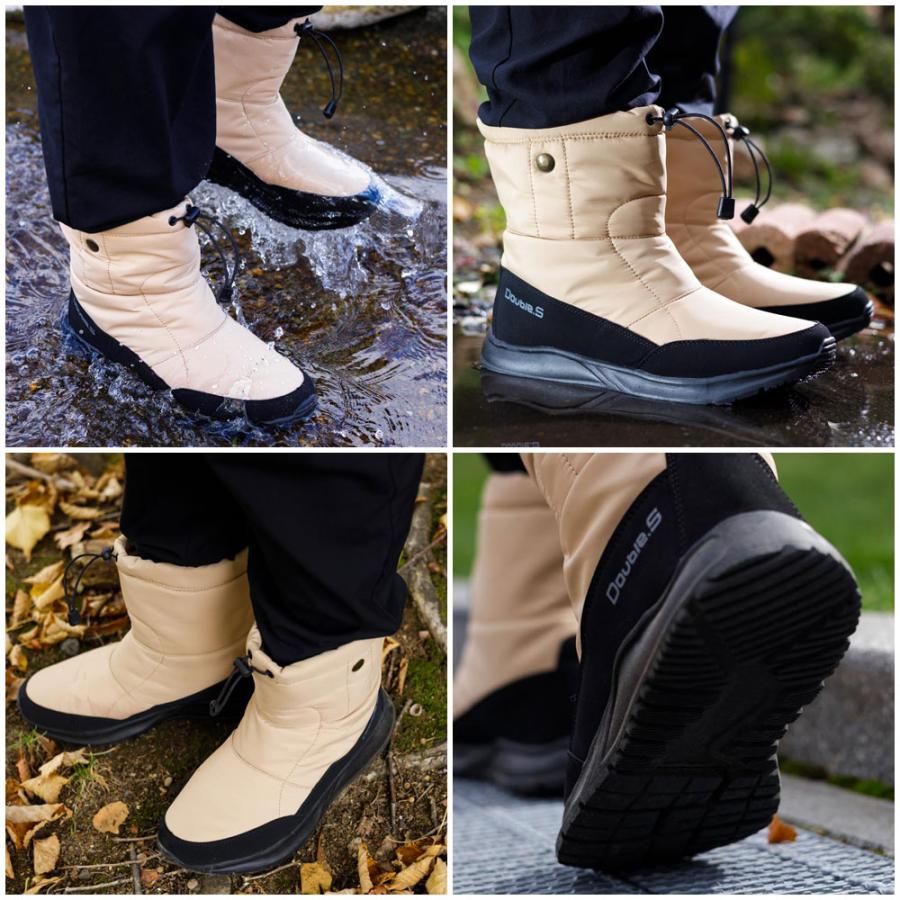 スノーブーツ メンズ レディース 滑らない 凍結 防滑 撥水 防寒 軽量 ボア 冬 温かい ショート Double.S ダブルエス カメリア スノトレ SD7002 Camellia 椿 | ブランド登録なし | 18