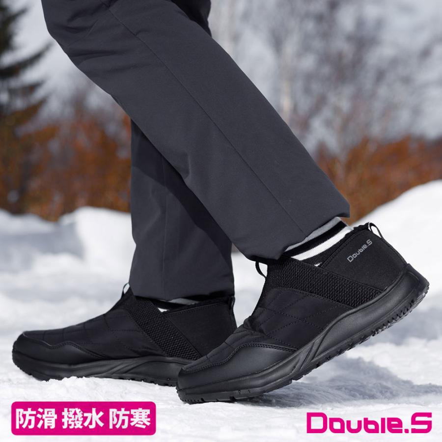 スノーシューズ メンズ レディース 歩きやすい 防滑 撥水 防寒 軽量 ボア 冬 温かい カジュアル スリッポン 履きやすい Double.S ダブル | ブランド登録なし