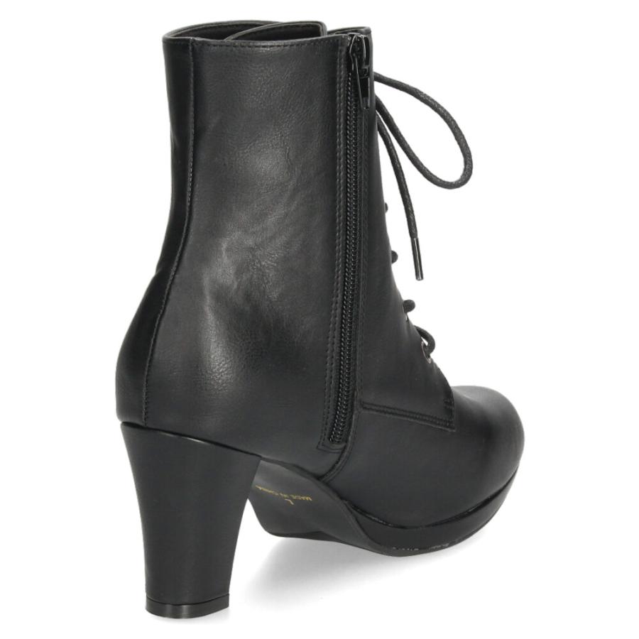 ショート ブーツ ショートブーツ レディース レースアップ 黒 ブラック