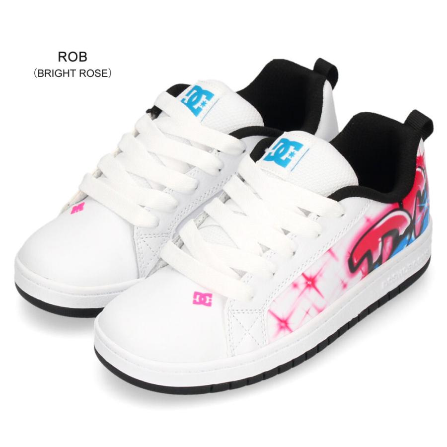 スニーカー キッズ ジュニア DC SHOES ディーシーシューズ スケート ダンス スケボー 靴 子供 ローカット 241007 241012 コート グラフィック ホワイト｜washington｜05