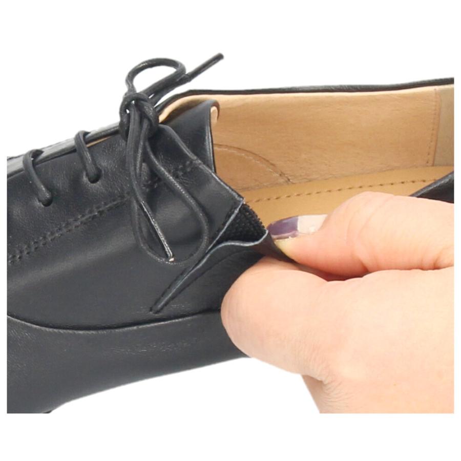 SAYA（サヤ） レースアップシューズ レディース 本革 黒 フラット