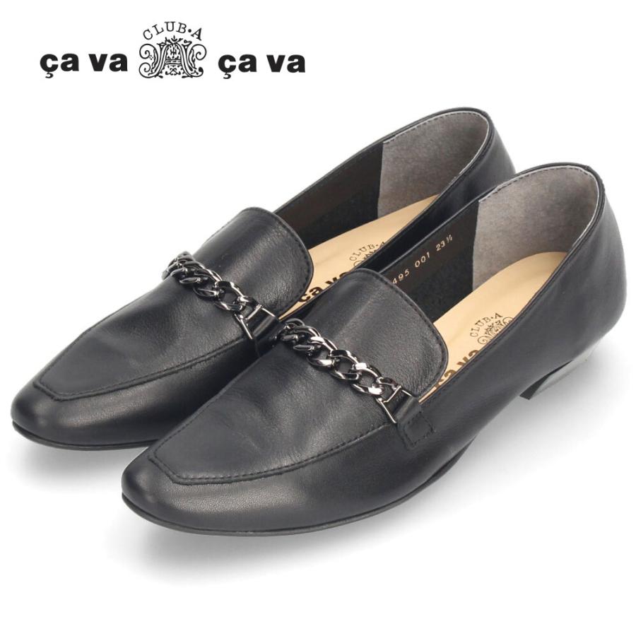 cava cava（サヴァサヴァ） ローファー レディース 黒 本革 ビット 