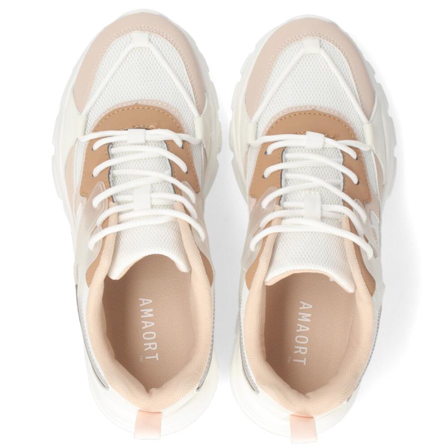 23cm オフ✖️ベージュ　オンワードクローゼットプラットフォームスニーカー CHARLES & KEITH（チャールズ & キース）の「ハイトップ