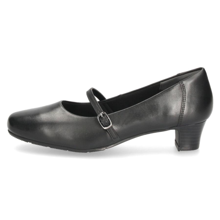 黒パンプス 本革 ローヒール 幅広 痛くない フォーマル リクルート ビジネス 冠婚葬祭 4E ゆったり幅 大きいサイズ 小さいサイズ ストラップ Parade | Parade | 18