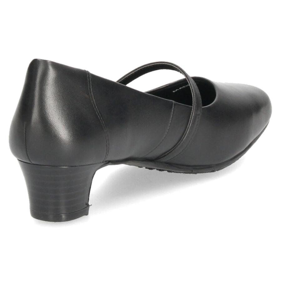 黒パンプス 本革 ローヒール 幅広 痛くない フォーマル リクルート ビジネス 冠婚葬祭 4E ゆったり幅 大きいサイズ 小さいサイズ ストラップ Parade | Parade | 19