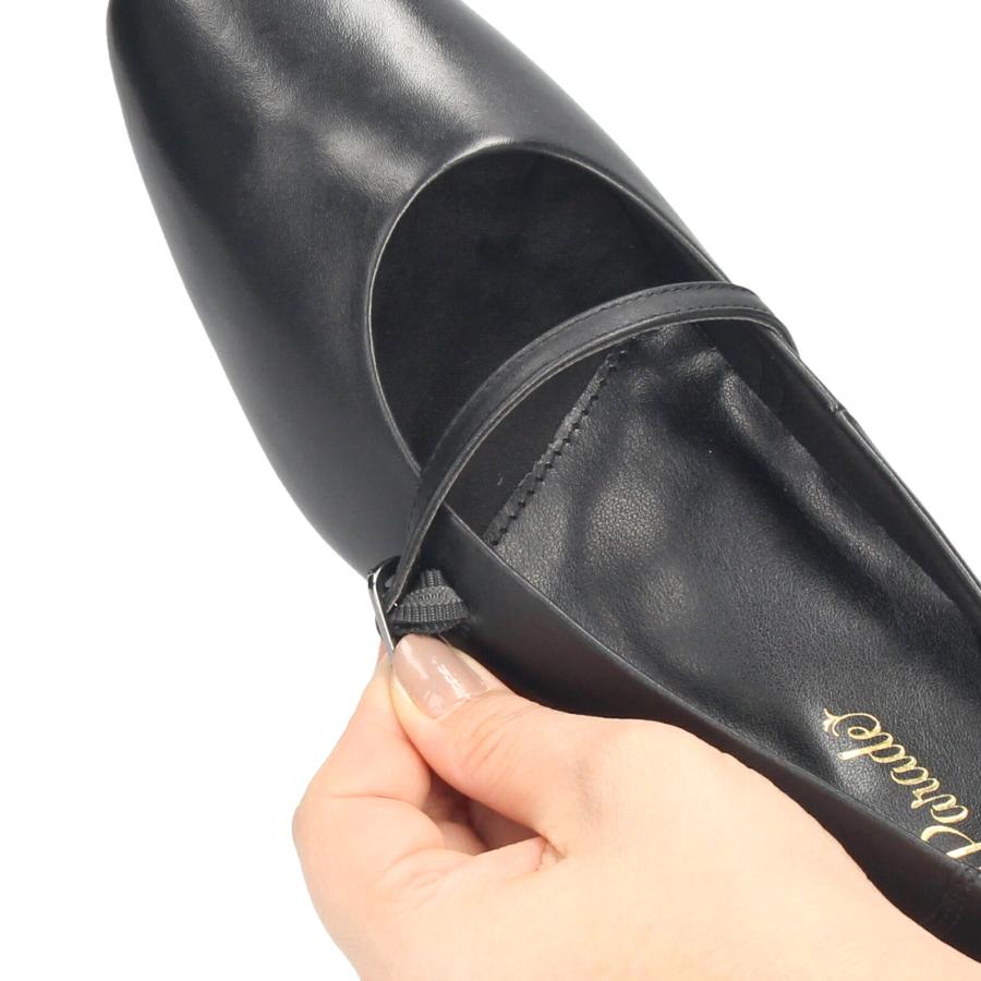 黒パンプス 本革 ローヒール 幅広 痛くない フォーマル リクルート ビジネス 冠婚葬祭 4E ゆったり幅 大きいサイズ 小さいサイズ ストラップ Parade | Parade | 20