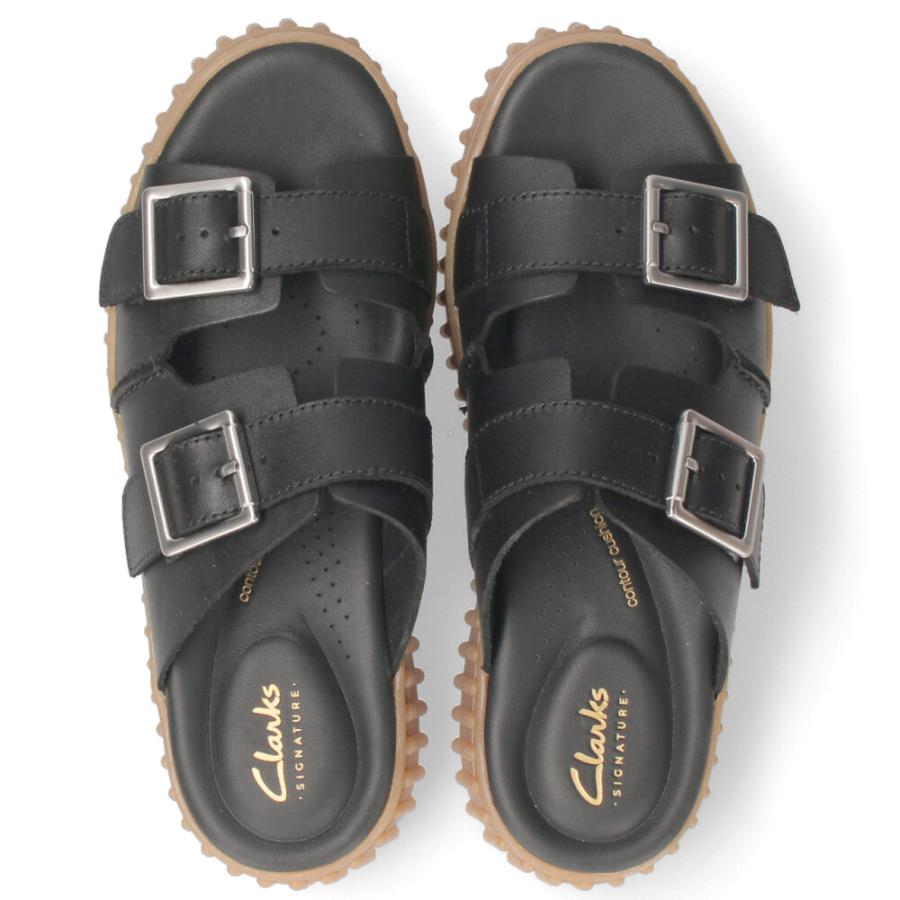 クラークス レディース サンダル 厚底 スライドサンダル 本革 ブラック ホワイト レザーサンダル Clarks Torhill Slide トーヒルスライド 26176430 26176428 | Clarks | 14