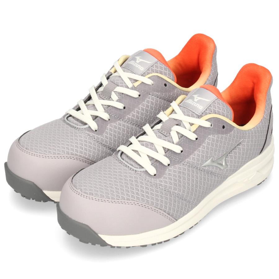 Mizuno 安全靴 グレー/オレンジ ベルクロ Mizuno 安全靴 グレー/オレンジ ベルクロ Mizuno 安全靴 グレー