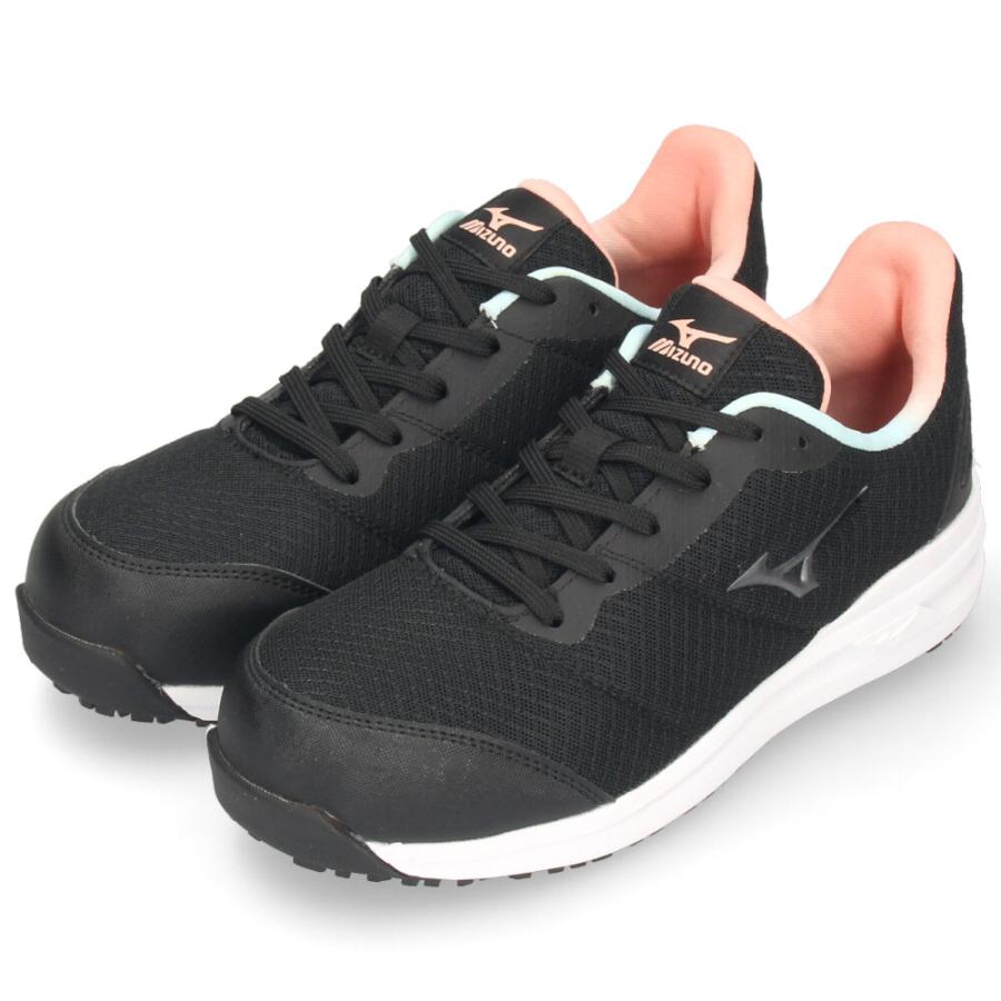 MIZUNO（ミズノ） 安全靴 作業靴 レディース ブラック 黒 グレー 幅広