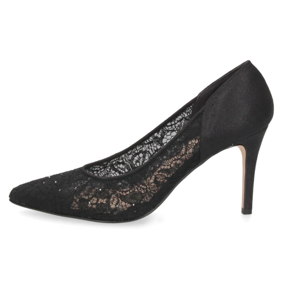 MELMO（メルモ） パンプス 黒 レース ハイヒール レディース 靴 ヒール
