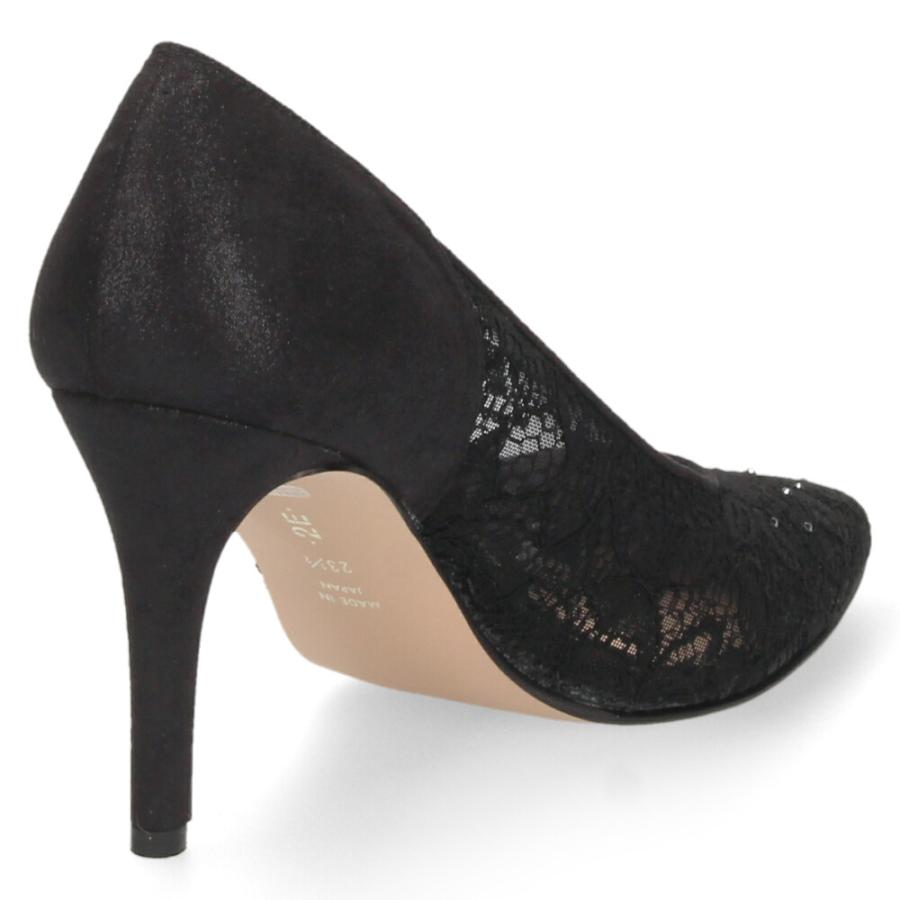 MELMO（メルモ） パンプス 黒 レース ハイヒール レディース 靴 ヒール