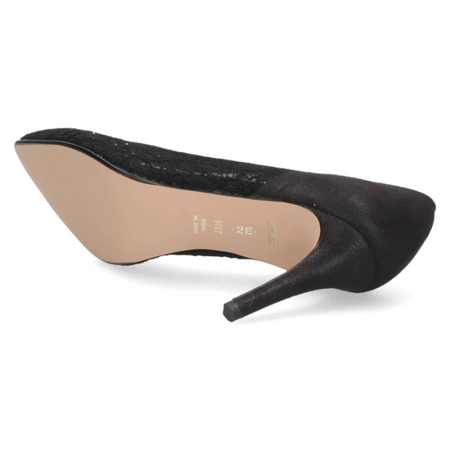 MELMO（メルモ） パンプス 黒 レース ハイヒール レディース 靴 ヒール