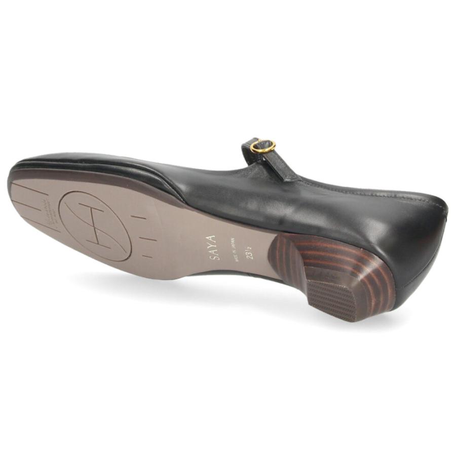 SAYA（サヤ） 爆買 パンプス レディース ストラップパンプス 黒 本革