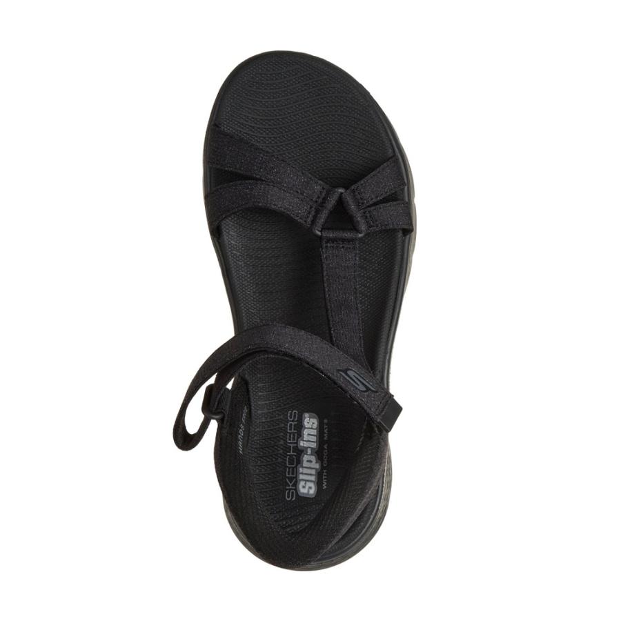 スケッチャーズ スリップインズ 立ったまま履ける レディース サンダル ゴーウォーク 靴 ノーマル幅 SKECHERS Slip-ins 141481 ハンズフリー 手を使わずに履けるの画像