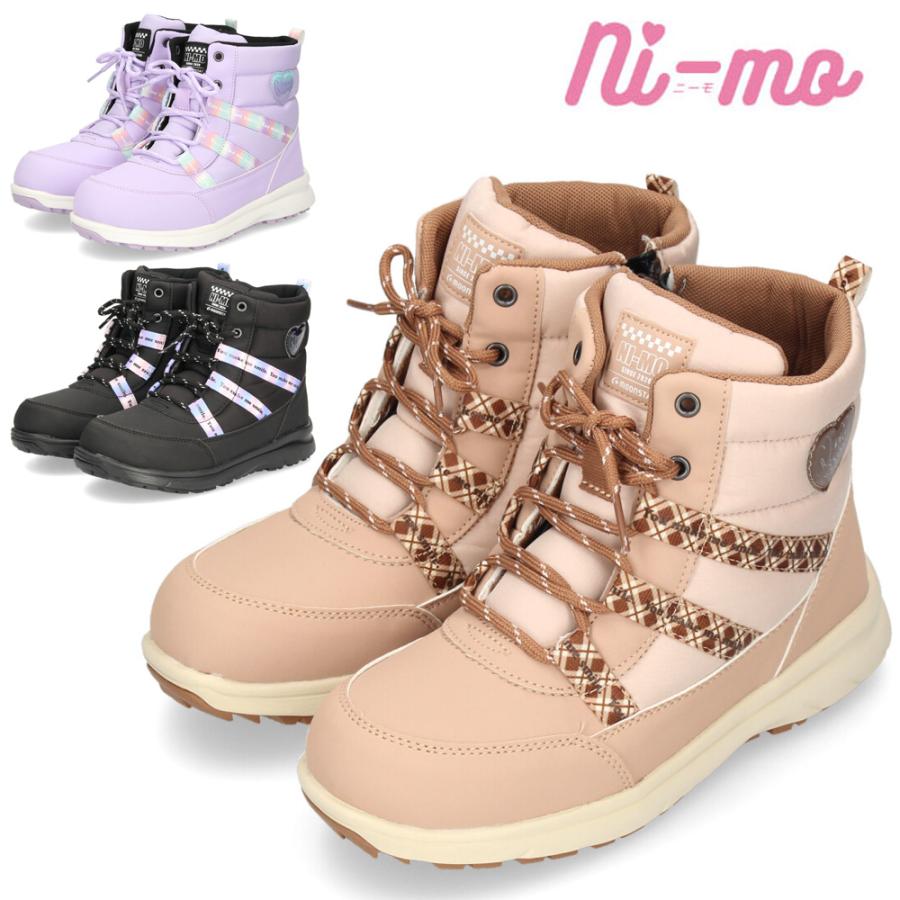 Ni-mo ムーンスター キッズ ブーツ 女の子 スノーブーツ 可愛い