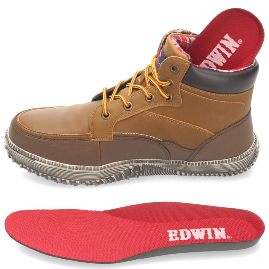エドウィン 安全靴 EDWIN ESM-101N メンズ 靴  鉄先芯 耐滑 衝撃吸収 作業靴 スニーカー ブーツ ハイカット カジュアル デイリー | EDWIN | 10