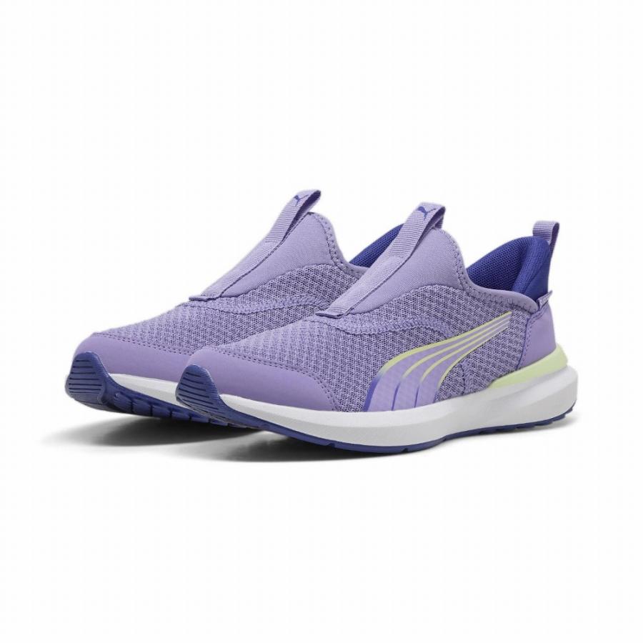 プーマ キッズ ジュニア スニーカー 男の子 女の子 スリッポン 黒 PUMA クルーズ プロフォーム イーズイン 397633 子供 靴 履きやすい クッション性の画像