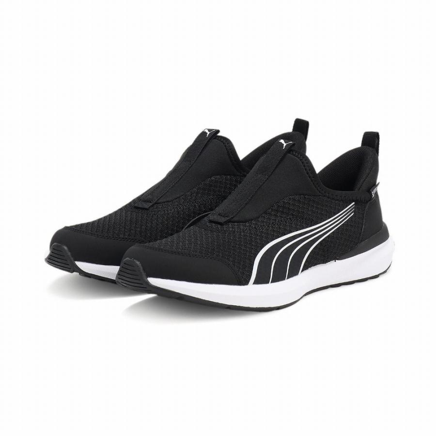 プーマ キッズ ジュニア スニーカー 男の子 女の子 スリッポン 黒 PUMA クルーズ プロフォーム イーズイン 397633 子供 靴 履きやすい クッション性の画像