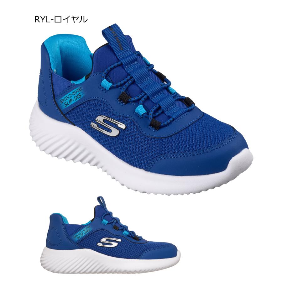 スケッチャーズ スリップインズ キッズ ジュニア スニーカー 男の子 女の子 黒 SKECHERS Slip-ins バウンダー ノーマル幅 403822 303585の画像