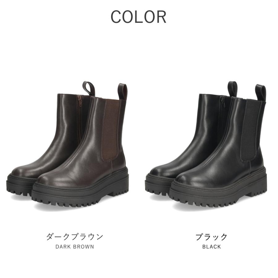 Parade ブーツ レディース 厚底 サイドゴアブーツ サイドジップ 15cm